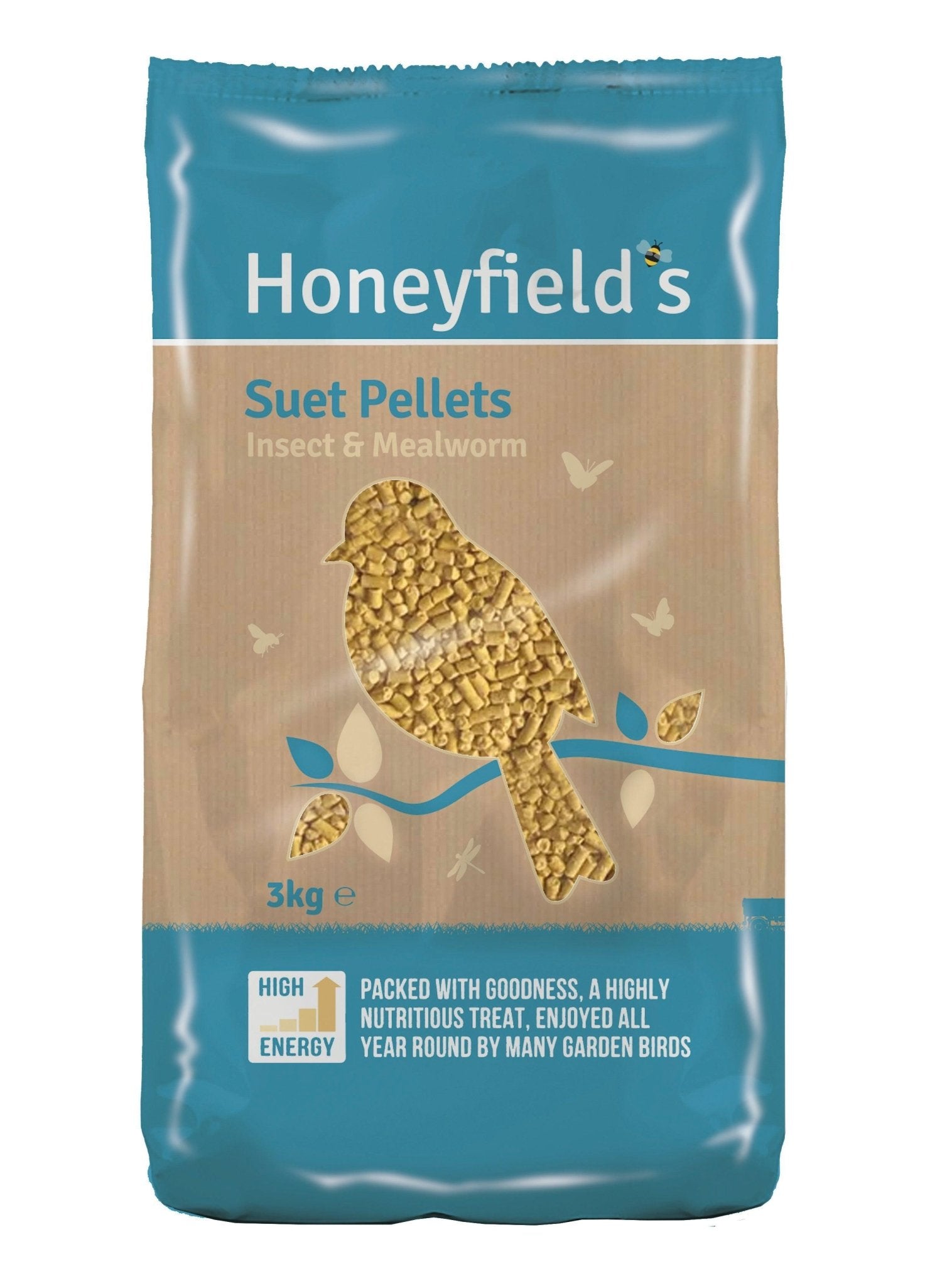 Honeyfield Suet MWorm Insect Pell 4x3kg | Luxury Home Accessories | Heulog Glow