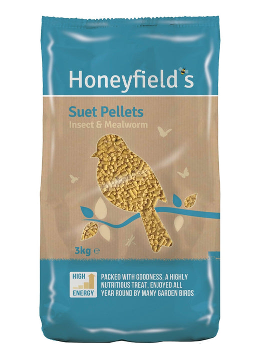 Honeyfield Suet MWorm Insect Pell 4x3kg | Luxury Home Accessories | Heulog Glow