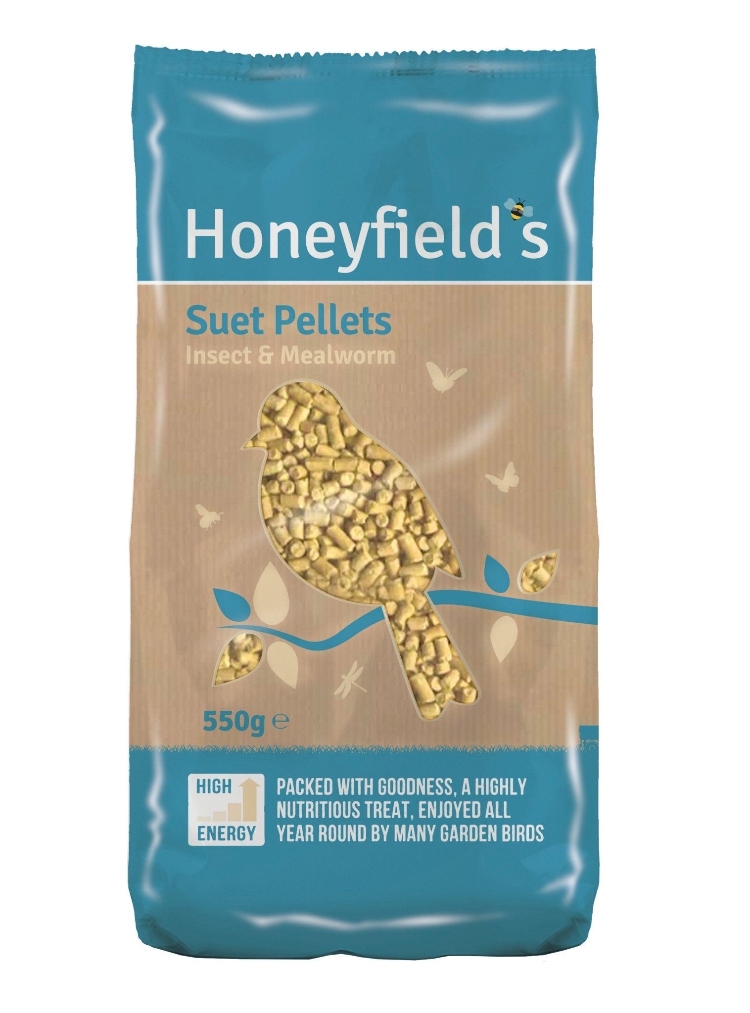Honeyfield Suet MWorm Insect Pell 8x550g | Luxury Home Accessories | Heulog Glow