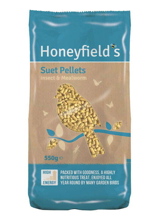 Honeyfield Suet MWorm Insect Pell 8x550g | Luxury Home Accessories | Heulog Glow