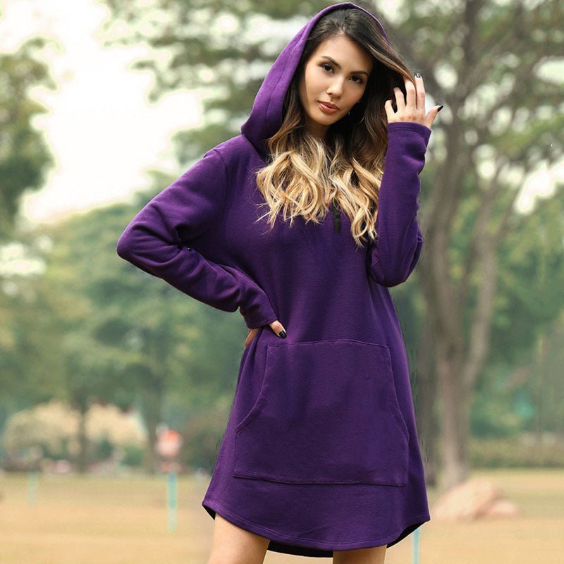 Hooded pocket sweatshirt dress | Luxury Home Accessories | Heulog Glow