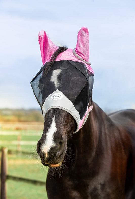 Horse Fly Mask - Baby Pink | Luxury Home Accessories | Heulog Glow