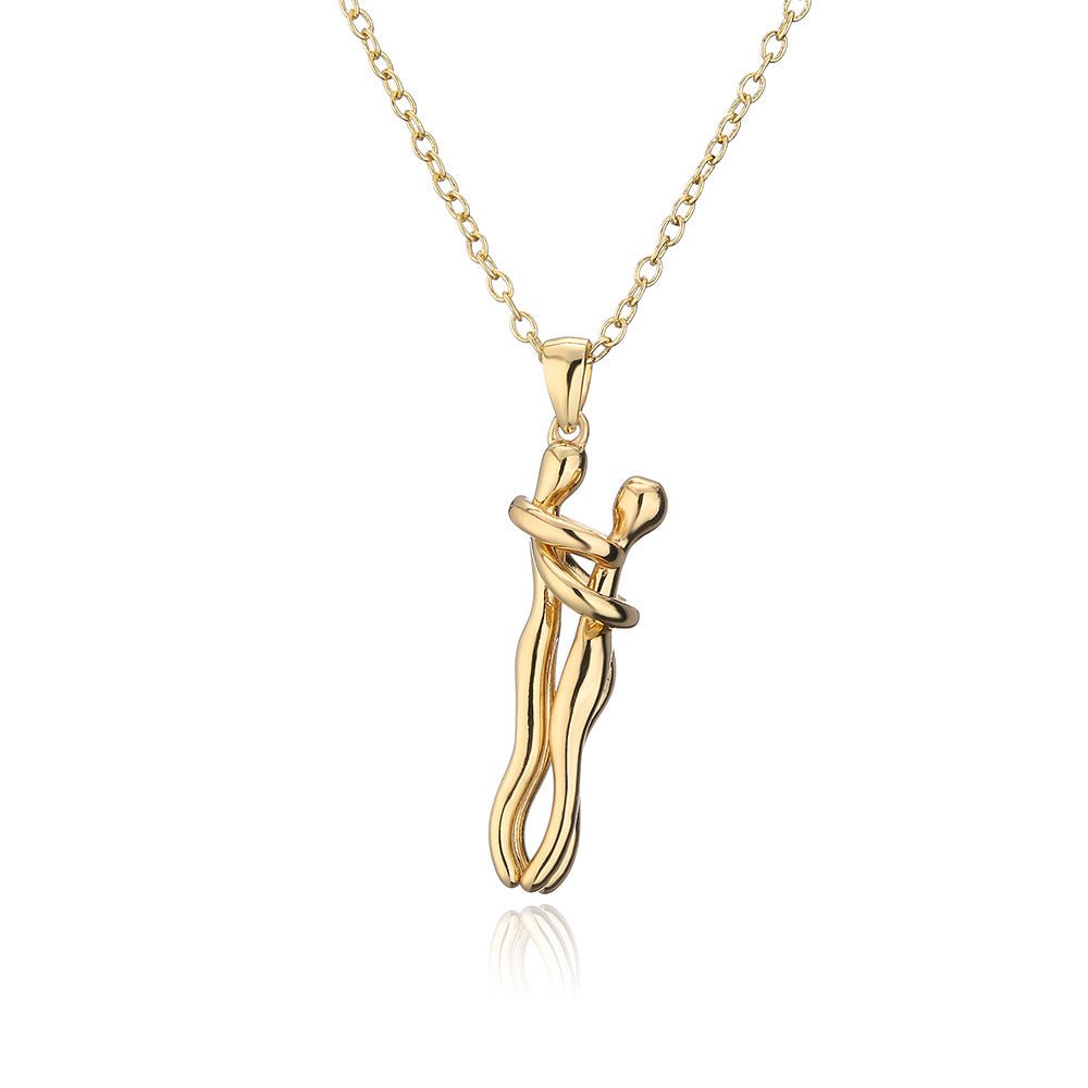Hot Sale Affectionate Hug Necklace Couples Anniversary Valentine's Day Gift Fashion Punk Street Style Pendant Necklace | Luxury Home Accessories | Heulog Glow