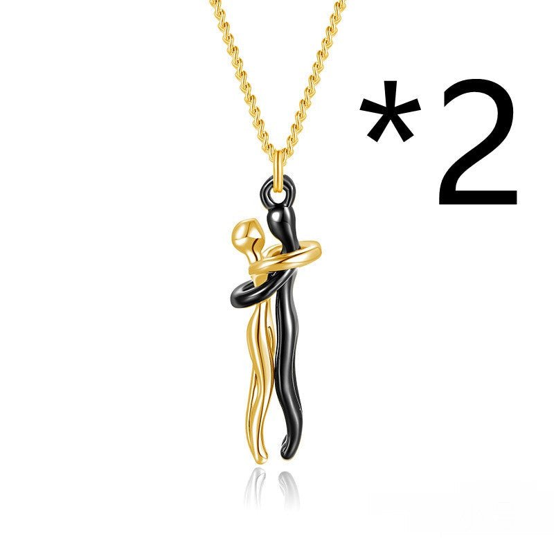 Hot Sale Affectionate Hug Necklace Couples Anniversary Valentine's Day Gift Fashion Punk Street Style Pendant Necklace | Luxury Home Accessories | Heulog Glow