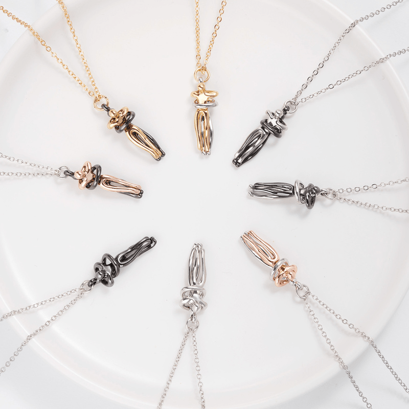 Hot Sale Affectionate Hug Necklace Couples Anniversary Valentine's Day Gift Fashion Punk Street Style Pendant Necklace | Luxury Home Accessories | Heulog Glow