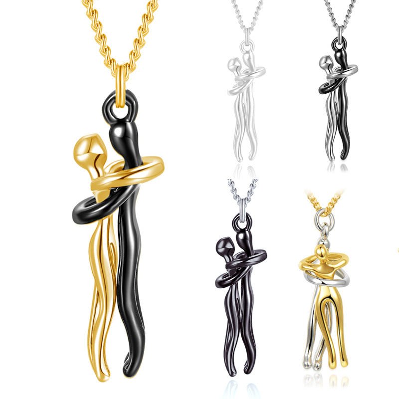 Hot Sale Affectionate Hug Necklace Couples Anniversary Valentine's Day Gift Fashion Punk Street Style Pendant Necklace | Luxury Home Accessories | Heulog Glow