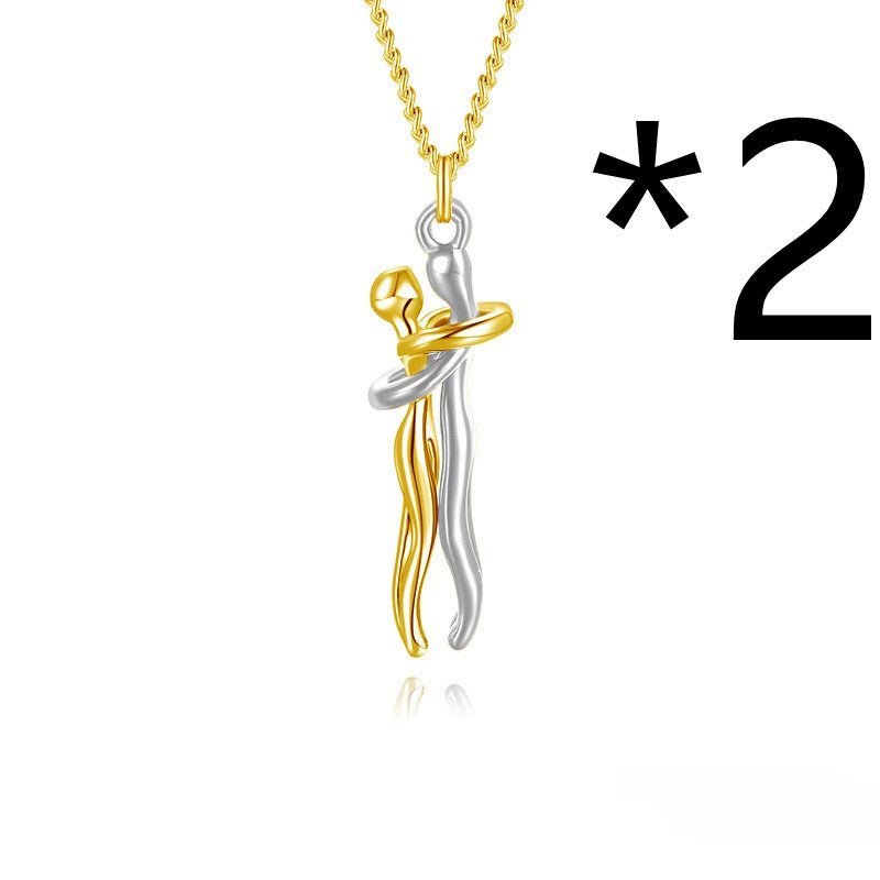 Hot Sale Affectionate Hug Necklace Couples Anniversary Valentine's Day Gift Fashion Punk Street Style Pendant Necklace | Luxury Home Accessories | Heulog Glow