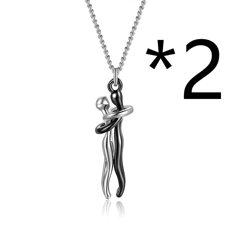 Hot Sale Affectionate Hug Necklace Couples Anniversary Valentine's Day Gift Fashion Punk Street Style Pendant Necklace | Luxury Home Accessories | Heulog Glow