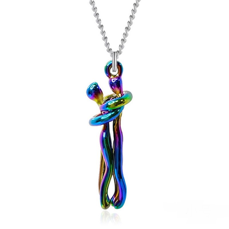 Hot Sale Affectionate Hug Necklace Couples Anniversary Valentine's Day Gift Fashion Punk Street Style Pendant Necklace | Luxury Home Accessories | Heulog Glow