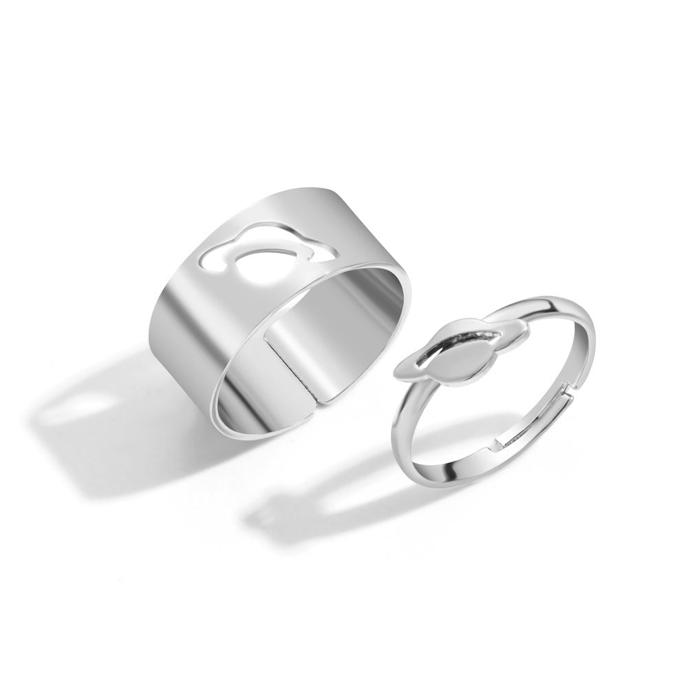 Hot Selling Creative Personality Butterfly 2-Piece Set Ins Same Punk Style Couple Ring | Luxury Home Accessories | Heulog Glow