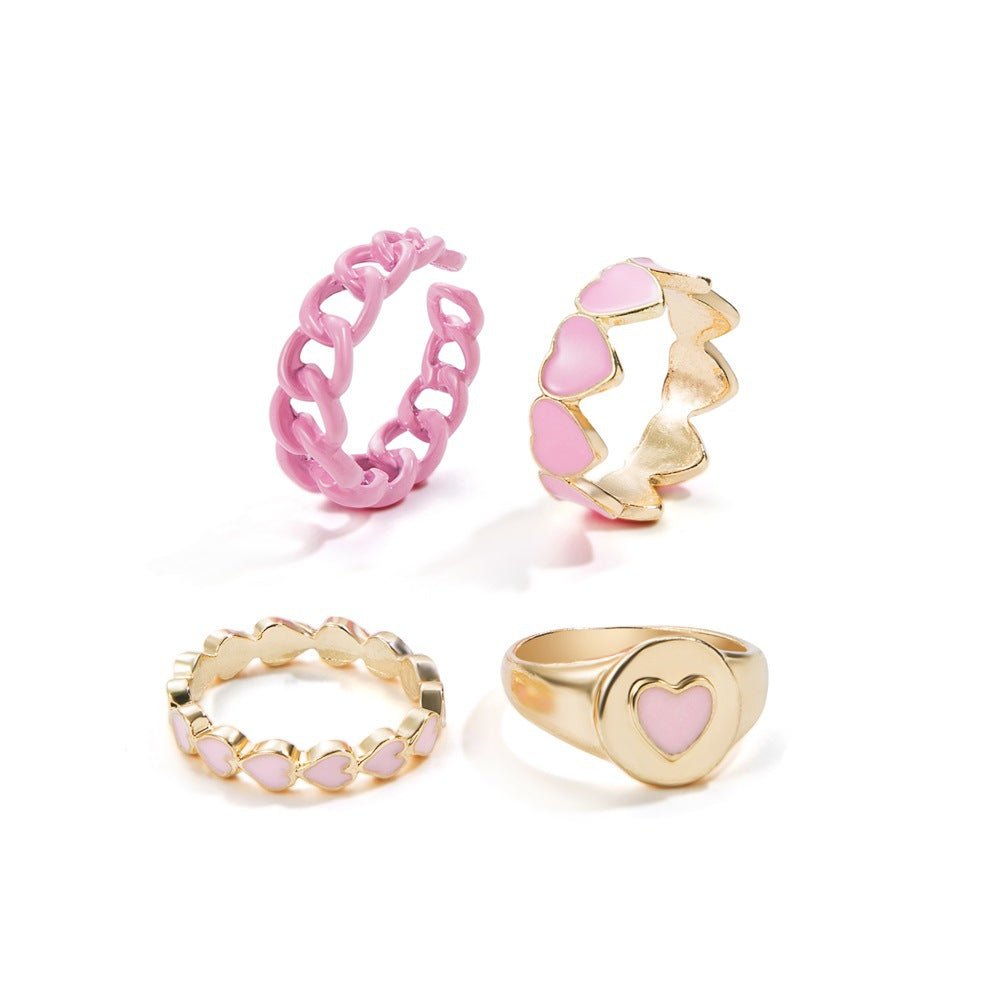Hot Selling Creative Personality Butterfly 2-Piece Set Ins Same Punk Style Couple Ring | Luxury Home Accessories | Heulog Glow