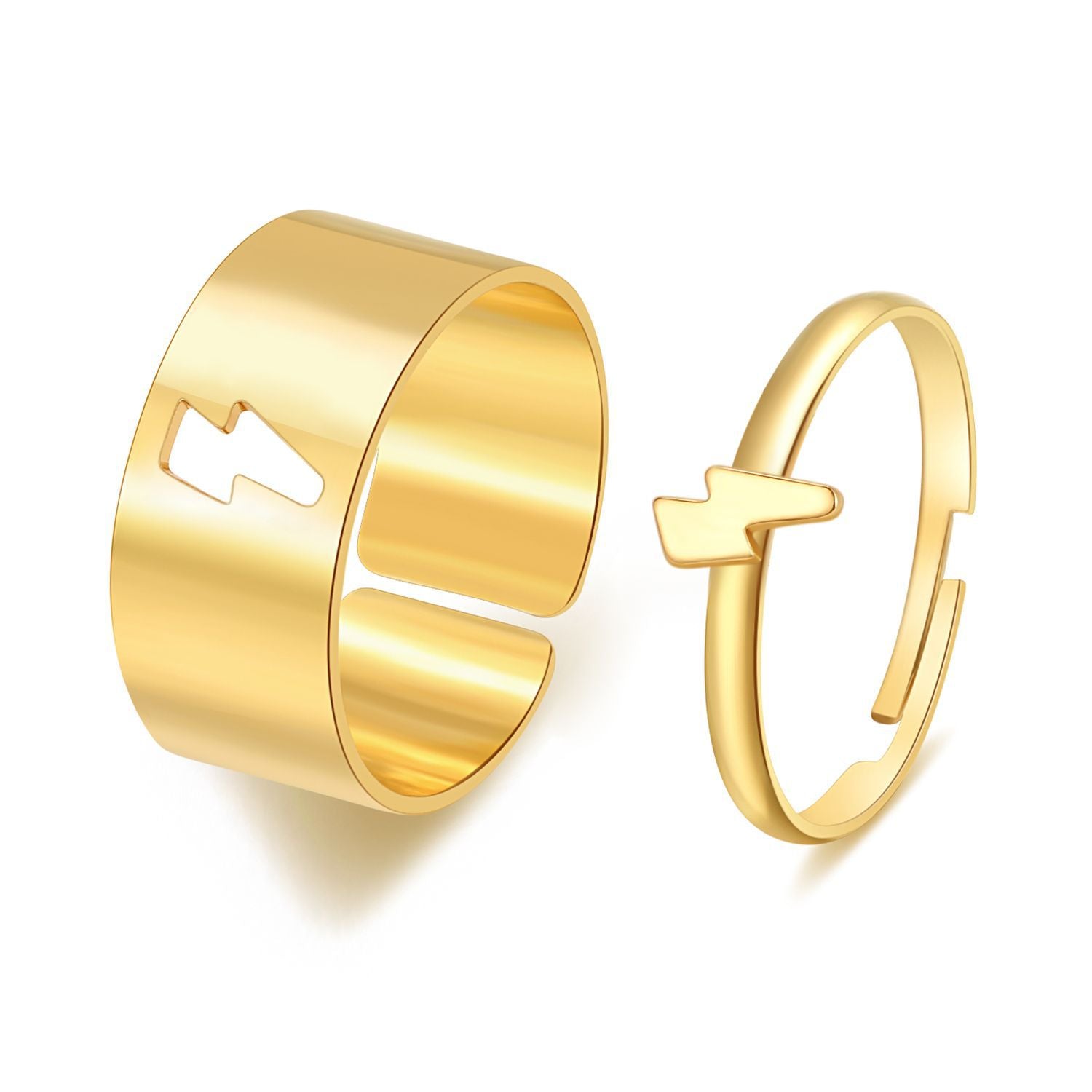 Hot Selling Creative Personality Butterfly 2-Piece Set Ins Same Punk Style Couple Ring | Luxury Home Accessories | Heulog Glow