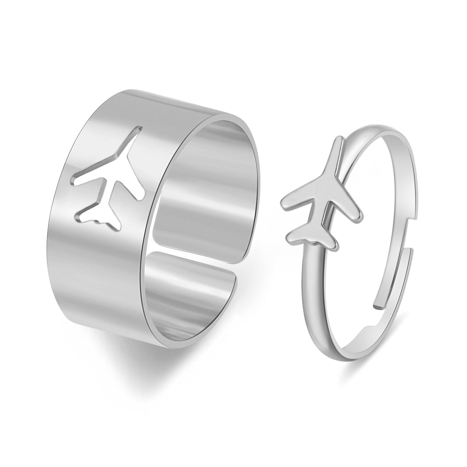 Hot Selling Creative Personality Butterfly 2-Piece Set Ins Same Punk Style Couple Ring | Luxury Home Accessories | Heulog Glow
