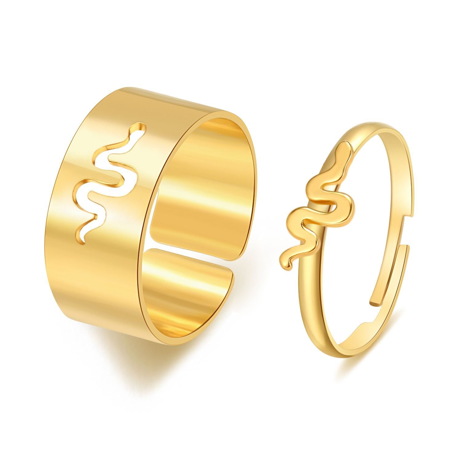 Hot Selling Creative Personality Butterfly 2-Piece Set Ins Same Punk Style Couple Ring | Luxury Home Accessories | Heulog Glow