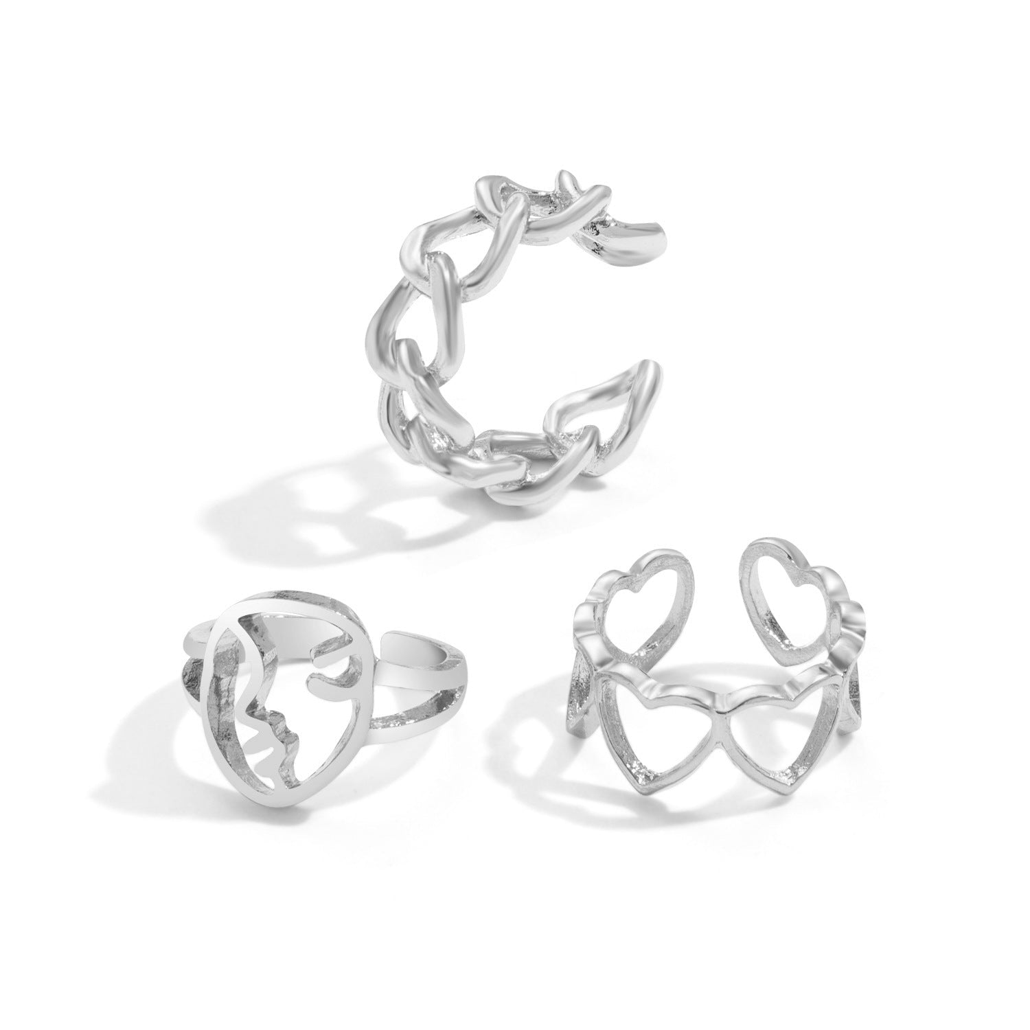 Hot Selling Creative Personality Butterfly 2-Piece Set Ins Same Punk Style Couple Ring | Luxury Home Accessories | Heulog Glow