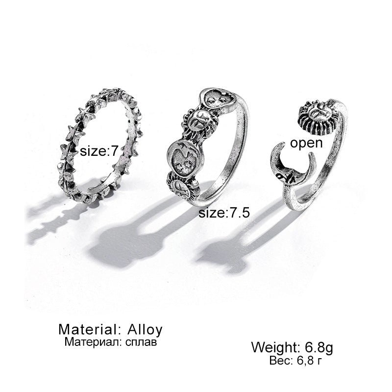Hot Selling Creative Personality Butterfly 2-Piece Set Ins Same Punk Style Couple Ring | Luxury Home Accessories | Heulog Glow
