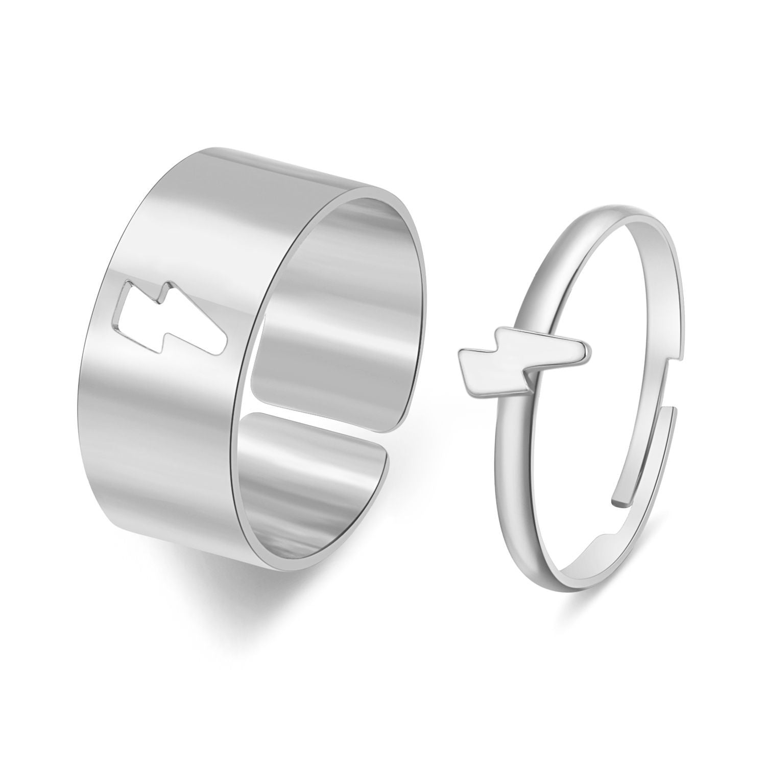 Hot Selling Creative Personality Butterfly 2-Piece Set Ins Same Punk Style Couple Ring | Luxury Home Accessories | Heulog Glow