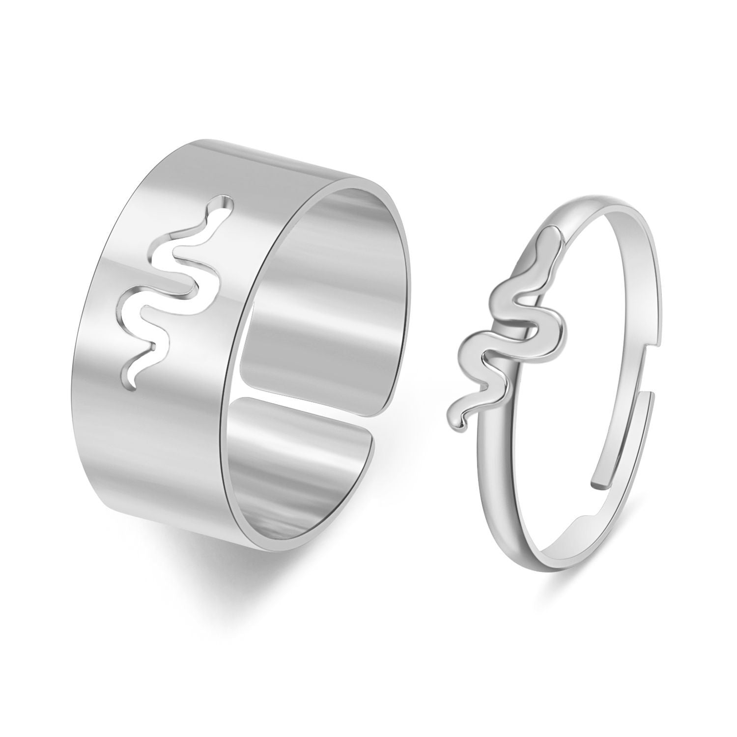 Hot Selling Creative Personality Butterfly 2-Piece Set Ins Same Punk Style Couple Ring | Luxury Home Accessories | Heulog Glow