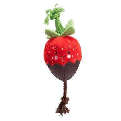 House of Paws Chocolate Dipped Strawberry Plush Toy | Luxury Home Accessories | Heulog Glow