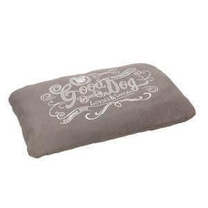 House of Paws Good Dog Linen Cushion S/M Grey | Luxury Home Accessories | Heulog Glow