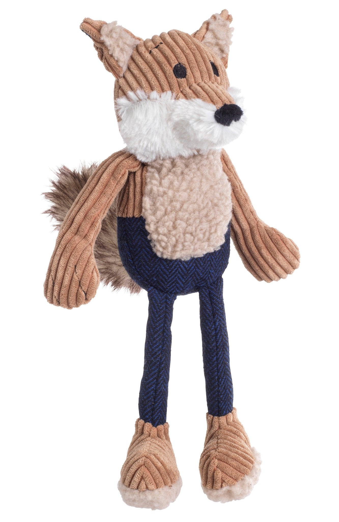House of Paws Navy Tweed Long Legged Fox | Luxury Home Accessories | Heulog Glow