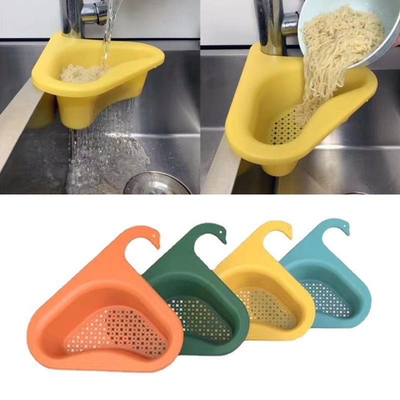 Household Sink Hanging Fruit And Vegetable Filter Water Drain Basket Kitchen Dry And Wet Separation Swan Drain Basket | Luxury Home Accessories | Heulog Glow
