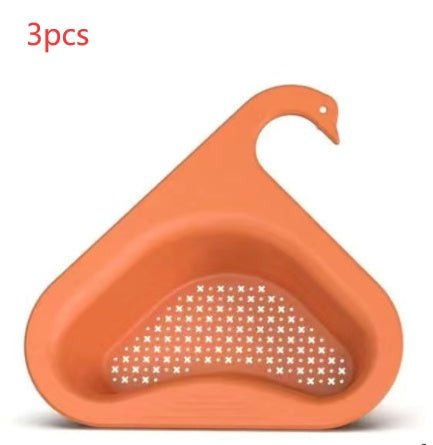 Household Sink Hanging Fruit And Vegetable Filter Water Drain Basket Kitchen Dry And Wet Separation Swan Drain Basket | Luxury Home Accessories | Heulog Glow