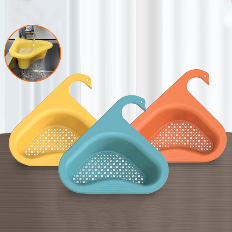 Household Sink Hanging Fruit And Vegetable Filter Water Drain Basket Kitchen Dry And Wet Separation Swan Drain Basket | Luxury Home Accessories | Heulog Glow