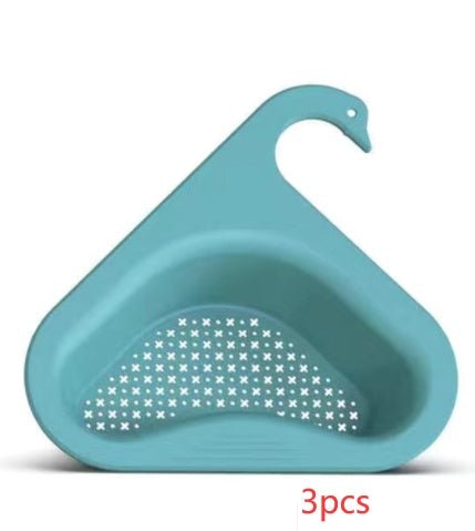 Household Sink Hanging Fruit And Vegetable Filter Water Drain Basket Kitchen Dry And Wet Separation Swan Drain Basket | Luxury Home Accessories | Heulog Glow