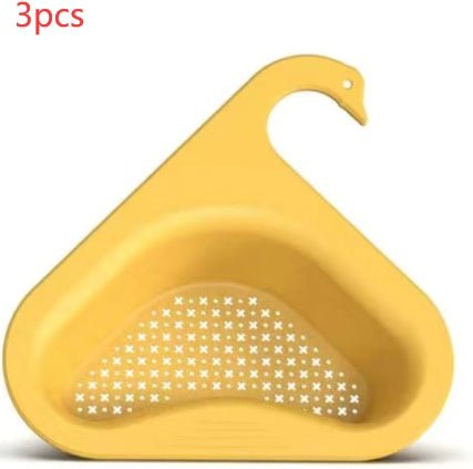 Household Sink Hanging Fruit And Vegetable Filter Water Drain Basket Kitchen Dry And Wet Separation Swan Drain Basket | Luxury Home Accessories | Heulog Glow