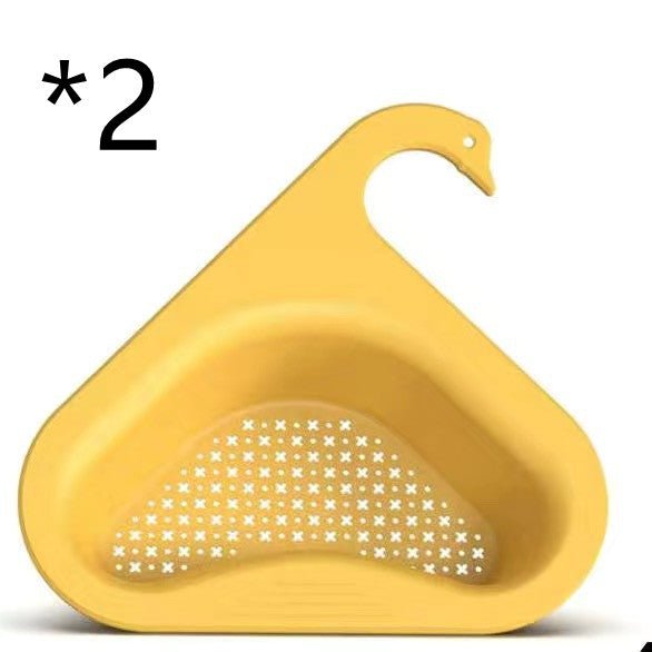 Household Sink Hanging Fruit And Vegetable Filter Water Drain Basket Kitchen Dry And Wet Separation Swan Drain Basket | Luxury Home Accessories | Heulog Glow