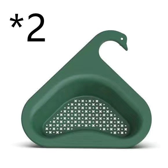 Household Sink Hanging Fruit And Vegetable Filter Water Drain Basket Kitchen Dry And Wet Separation Swan Drain Basket | Luxury Home Accessories | Heulog Glow