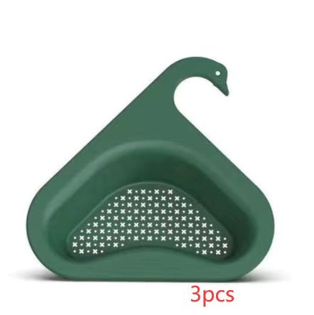 Household Sink Hanging Fruit And Vegetable Filter Water Drain Basket Kitchen Dry And Wet Separation Swan Drain Basket | Luxury Home Accessories | Heulog Glow