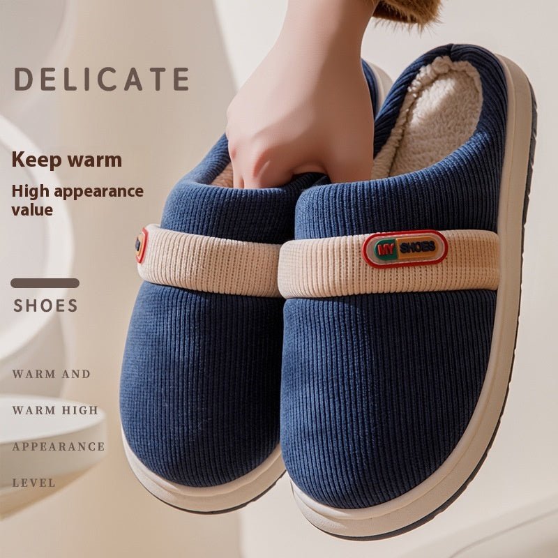 Household Warm Slugged Bottom Non-slip Plush Slippers | Luxury Home Accessories | Heulog Glow