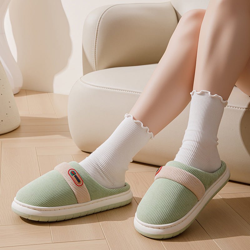 Household Warm Slugged Bottom Non-slip Plush Slippers | Luxury Home Accessories | Heulog Glow