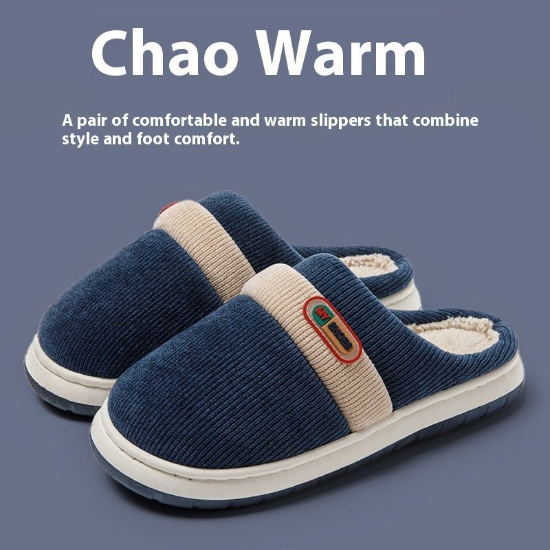 Household Warm Slugged Bottom Non-slip Plush Slippers | Luxury Home Accessories | Heulog Glow