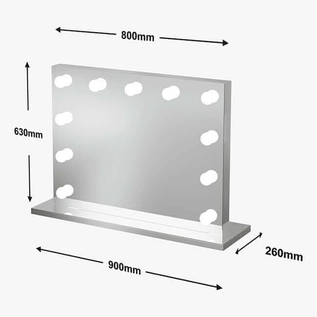 Houston Bluetooth Hollywood Mirror 80x60cm | Luxury Home Accessories | Heulog Glow