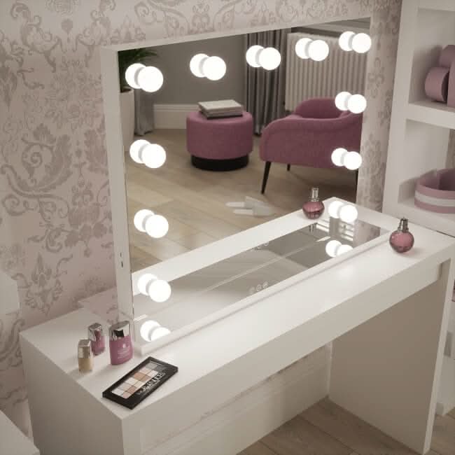Houston Bluetooth Hollywood Mirror 80x60cm | Luxury Home Accessories | Heulog Glow