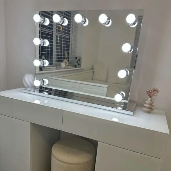 Houston Bluetooth Hollywood Mirror 80x60cm | Luxury Home Accessories | Heulog Glow