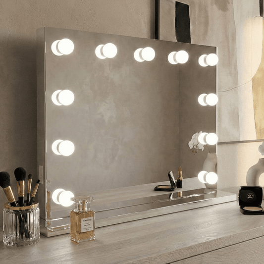 Houston Bluetooth Hollywood Mirror 80x60cm | Luxury Home Accessories | Heulog Glow