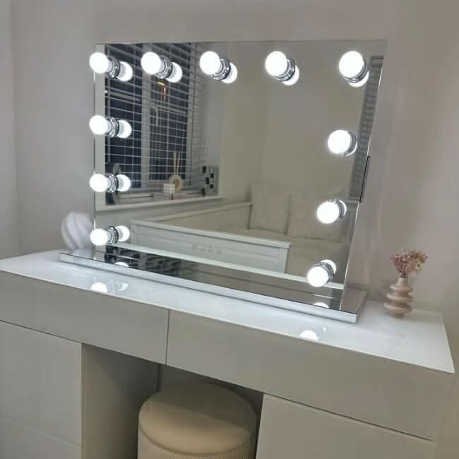 Houston Bluetooth Hollywood Mirror 80x60cm | Luxury Home Accessories | Heulog Glow