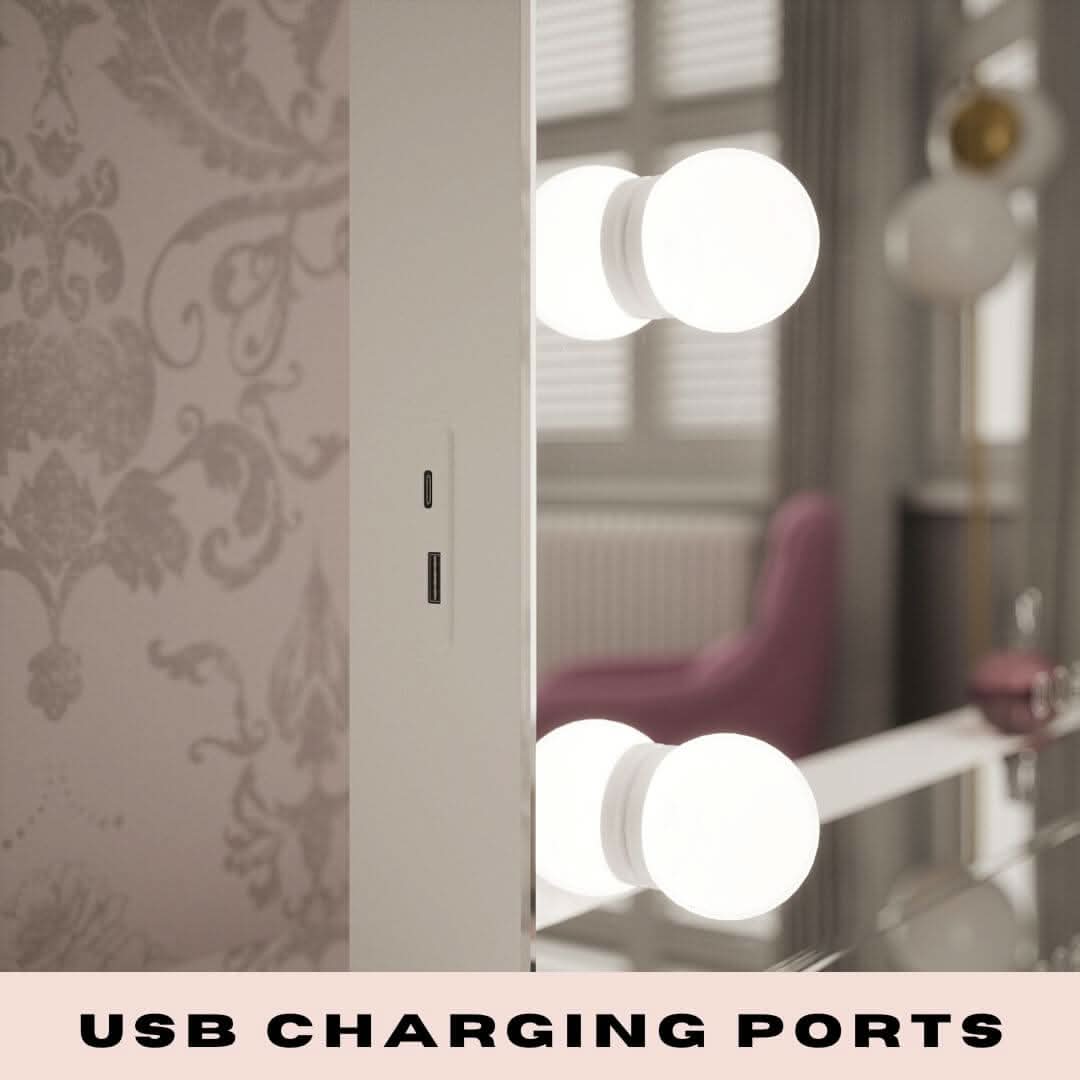 Houston Bluetooth Hollywood Mirror 80x60cm | Luxury Home Accessories | Heulog Glow
