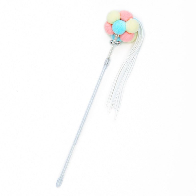 Huayuan Three-color Hair Ball Funny Cat Stick Cat Toy Fold Ears | Luxury Home Accessories | Heulog Glow