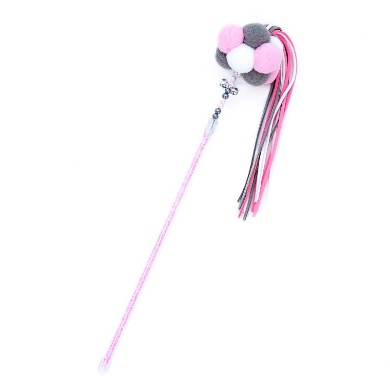 Huayuan Three-color Hair Ball Funny Cat Stick Cat Toy Fold Ears | Luxury Home Accessories | Heulog Glow