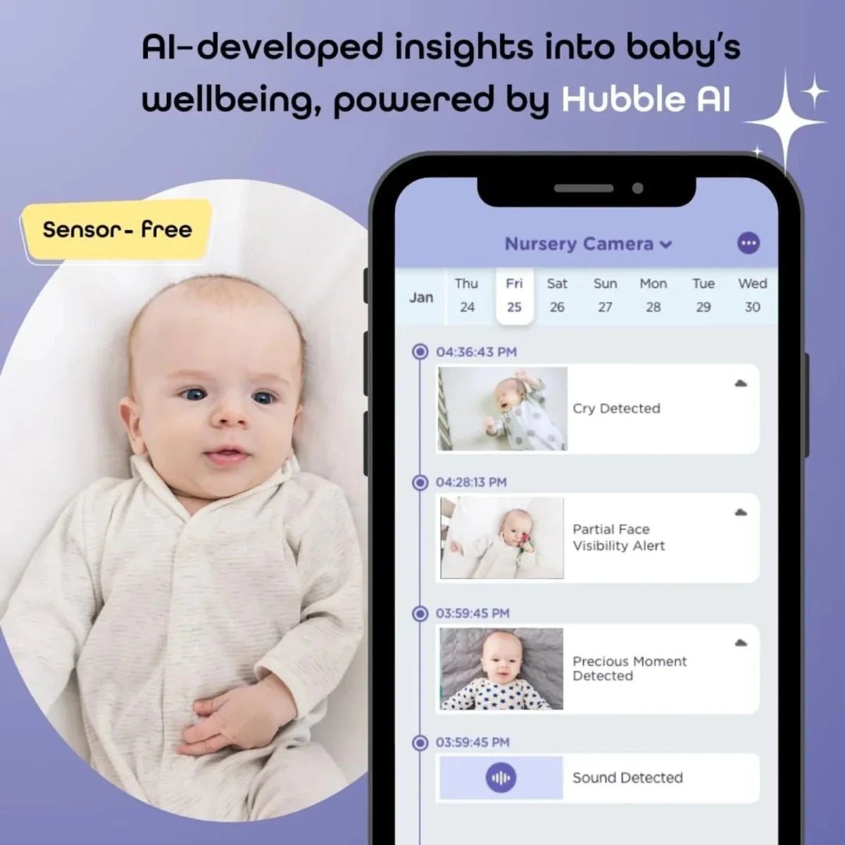 Hubble Go Baby AI Smart Camera | Luxury Home Accessories | Heulog Glow