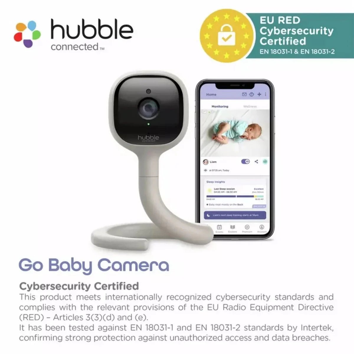Hubble Go Baby AI Smart Camera | Luxury Home Accessories | Heulog Glow