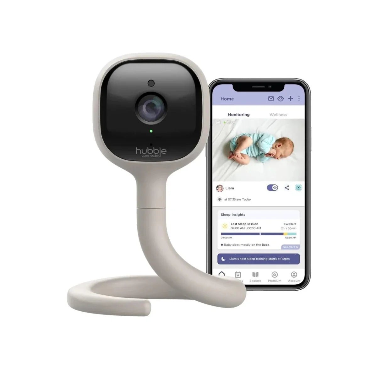 Hubble Go Baby AI Smart Camera | Luxury Home Accessories | Heulog Glow