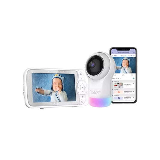 Hubble Nursery Pal Glow+ 5" Video Baby Camera & Monitor | Luxury Home Accessories | Heulog Glow