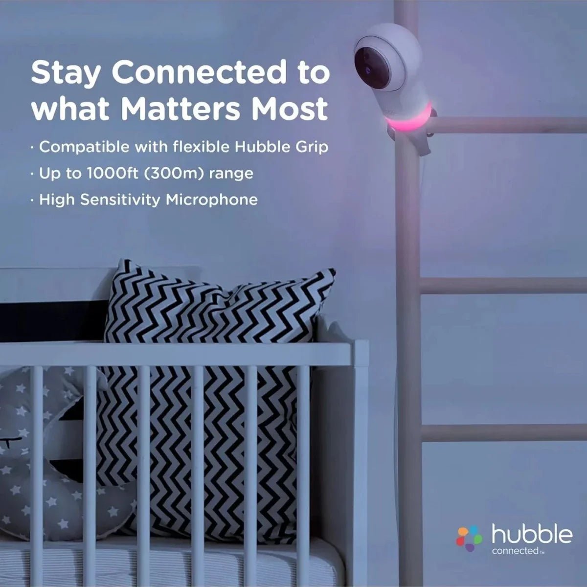 Hubble Nursery Pal Glow+ 5" Video Baby Camera & Monitor | Luxury Home Accessories | Heulog Glow