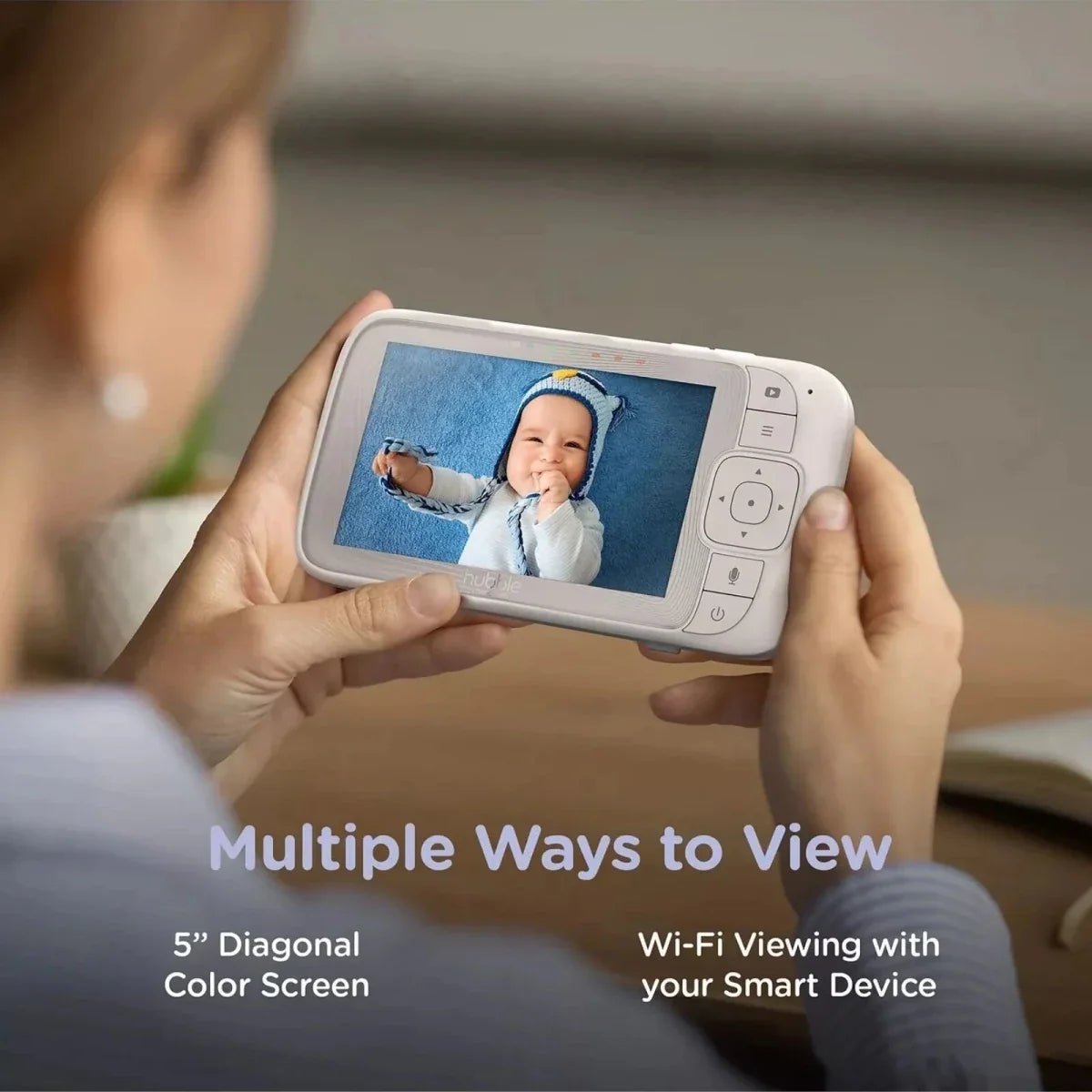 Hubble Nursery Pal Glow+ 5" Video Baby Camera & Monitor | Luxury Home Accessories | Heulog Glow